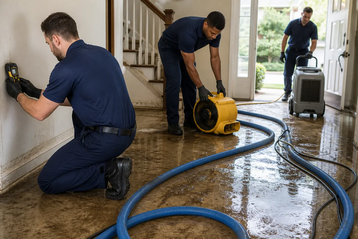 Floodline Restoration Co. crew at work in Astoria, NY